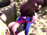 3D DVa Gets a Huge Dick in Her Cunt