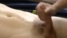 Moaning gay cums