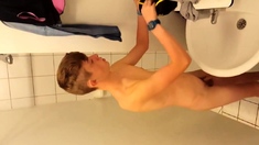 18yo Smooth Skinny Boy Caught Naked