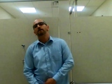 Jerking in a public restroom