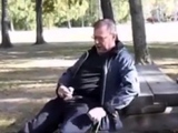 Jack and cum in public