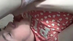 Sexy crossdresser wanks and cums in her mouth