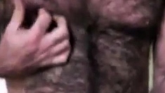 Hairy man with nice cock cumming