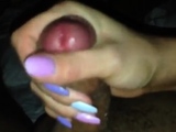 GF POV Handjob Powerful Cumshot