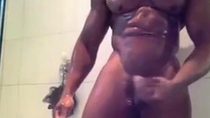 Biggest black muscle masturbation