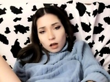 Kinky moist taco brunette anal toy play during masturbating