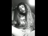 Ebony Babe Masturbates On Floor