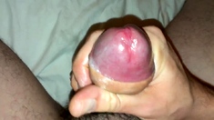 My big uncut cock shooting cum