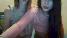 Two Girls kissing on Webcam