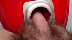 The vacuum cleaner hole and cumshot inside