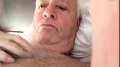 Grandpa Stroking On Cam