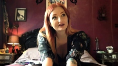 Pretty redhead webcam masturbation show