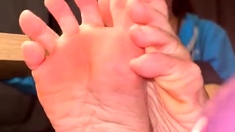 Exotic brunette hardcore foot fetish fuck