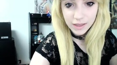 Big Boobed Blonde Masturbates With A Dildo In The Bathroom