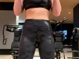 Blonde milf spreading her legs for masturbating