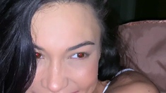 Hot real amateur brunette gives her boyfriend a POV blowjob