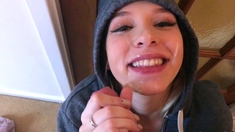 Pov homemade amateur facial cumshot and blowjob