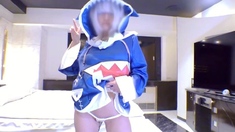 Slim thighs and big labia are hot! Gaulgra-chan! Shark-chan