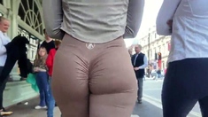 Latin bareback amateur fucked in ass outdoors