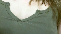 Amateur striptease and Solo masturbation