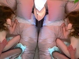 Coed amateur teens group sex in dorm room