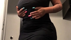 Amateur striptease and Solo masturbation