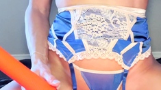 Big boob brunette masturbates on webcam