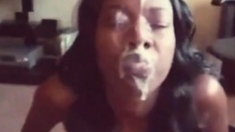 Ebony Amateur's Massive Facial