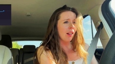 Lush Babe Has Orgasms Galore with Sex Toys in Drive-Thru