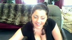 Big-Breasted Spanish Amateur Teases on Webcam