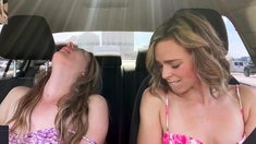 Nadia Foxx & Serenity Cox Cumming Hard In Public Drive Thru