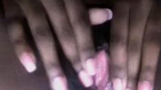Busty black girl masturbates on webcam