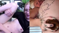 Blonde tight pussy babe solo toy fun in glamour masturbation