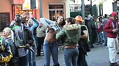 Admirable Girls Are Flashing Their Sweet Titties On The Crowded Street