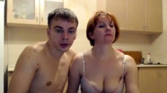 Redhead Mature Seducing Young Guy