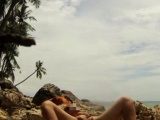 Thailand public beach masturbation and orgasm