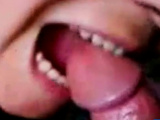 She sucks her man till he cum in her mouth - Homemade