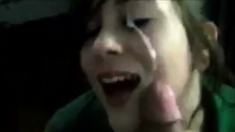 18 Yo Teen Amateur Blowjob Facial