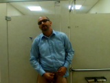 Jerking in a public restroom
