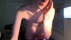 Uncircumcised redhead in undies